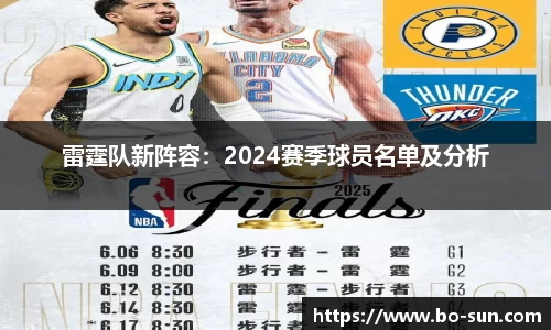 雷霆队新阵容：2024赛季球员名单及分析